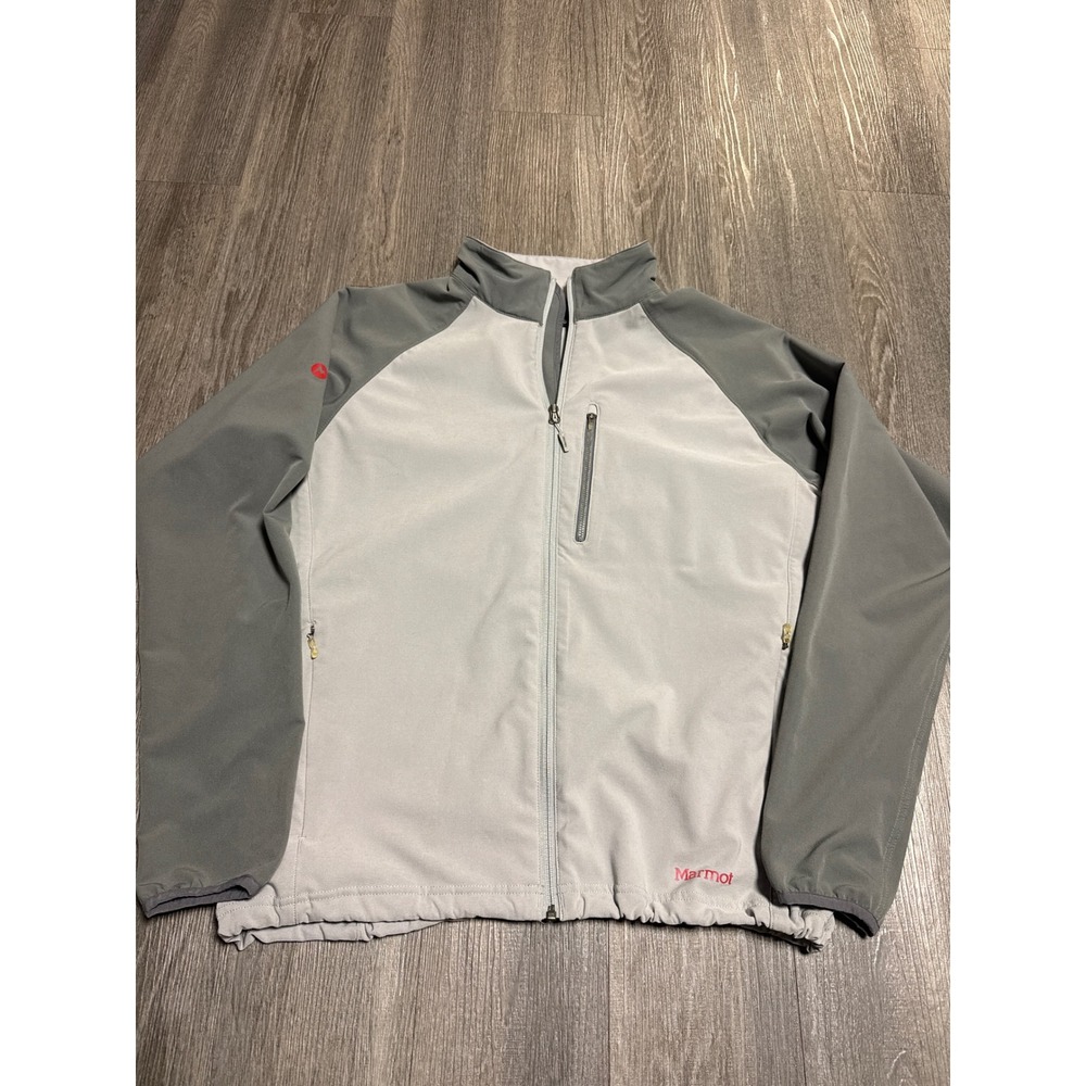 Marmot Tempo Softshell Jacket Mens XL Grey Full Zip Hiking Outdoor T98050-2-CM